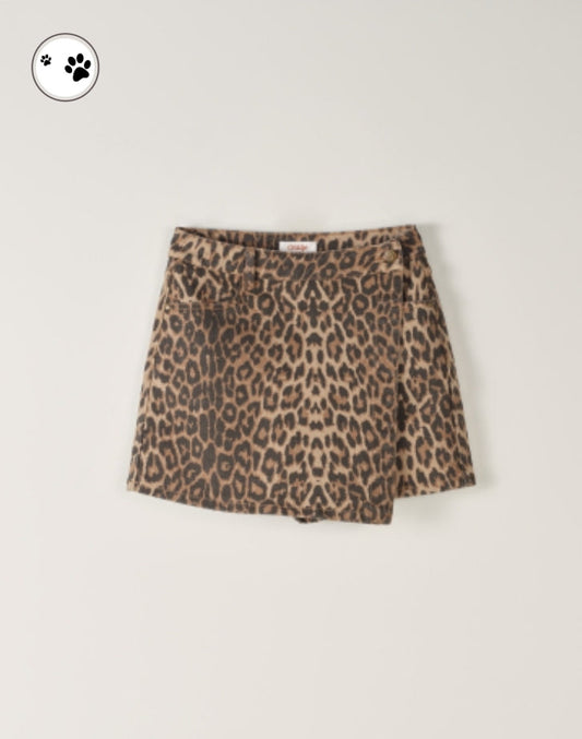 Oraije leopard skirt shorts (545)