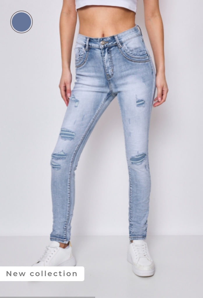 Jewelly ripped jeans (2636) fra webshoppen Aaberg Copenhagen