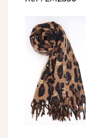 Moon leopard scarf (2350) fra webshoppen Aaberg Copenhagen