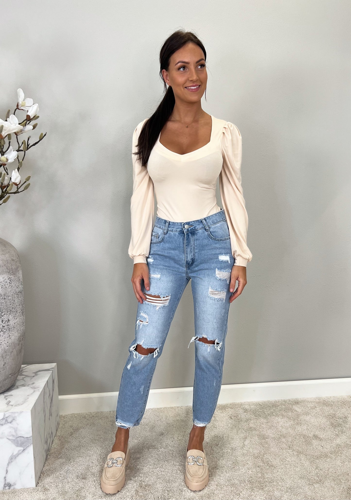 G-smack ripped mom jeans (9666)